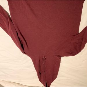 A new day hoodie dark red large